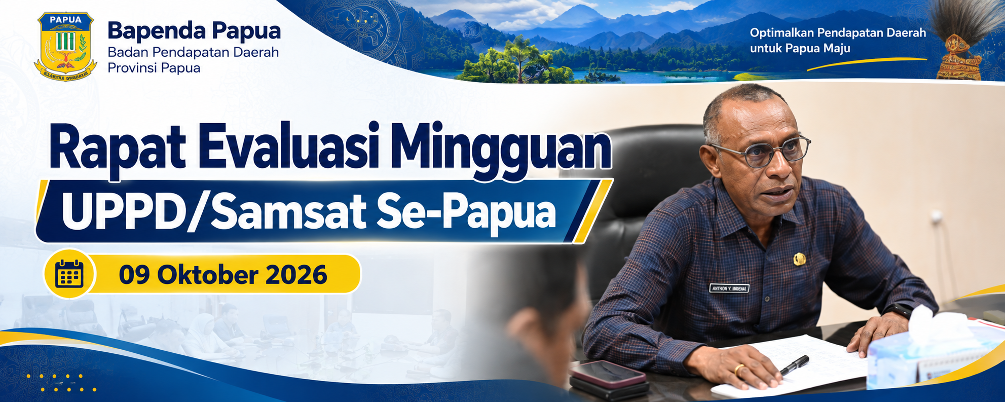 Bapenda Papua Evaluasi Capaian Penerimaan Pajak, Perkuat Langkah Optimalisasi PKB Jelang Akhir Tahun 2026